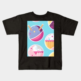 Sweet and Pastries Abstract seamless Pattern Kids T-Shirt